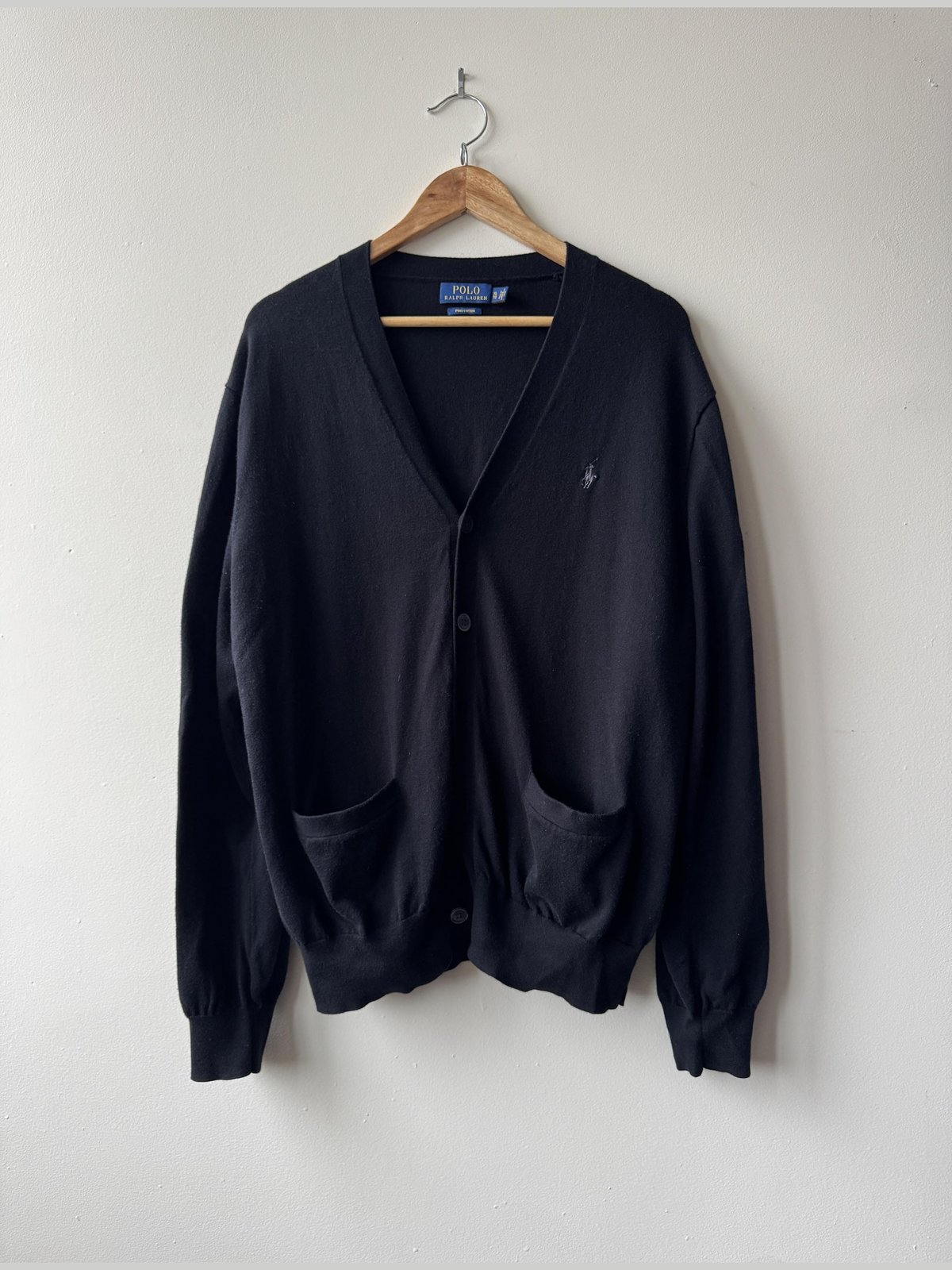 Black Cotton Ralph Lauren Cardigan