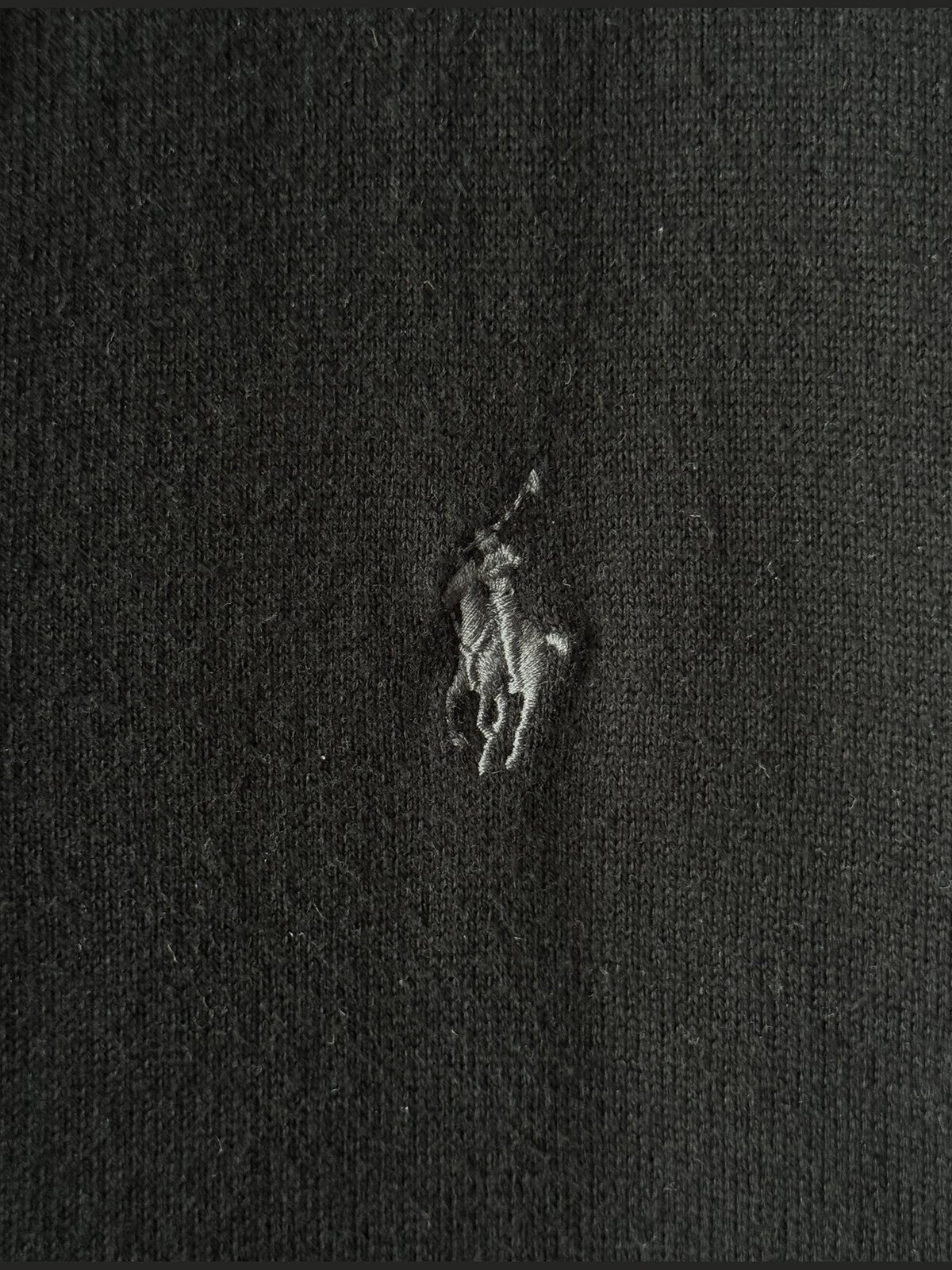 Black Cotton Ralph Lauren Cardigan — view 3 of 3