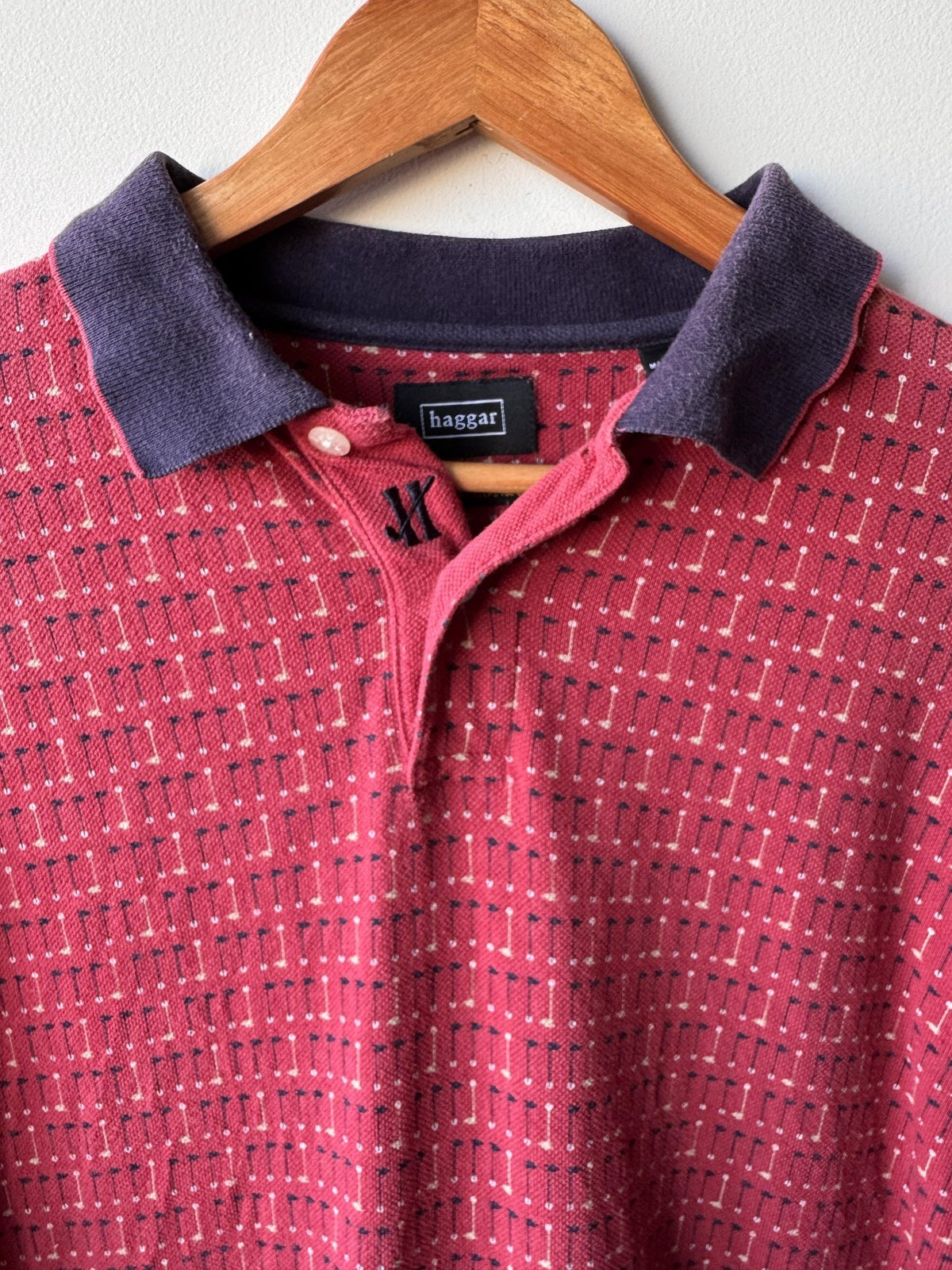 Vintage Patterned Haggar Polo — view 3 of 5