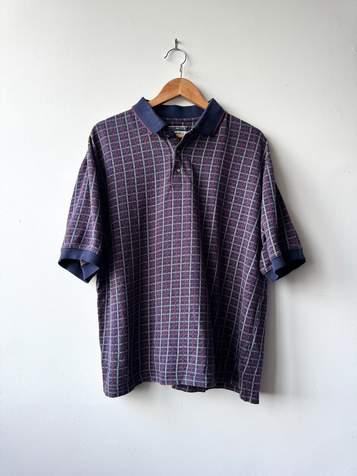 Houndstooth Cotton Golf Polo
